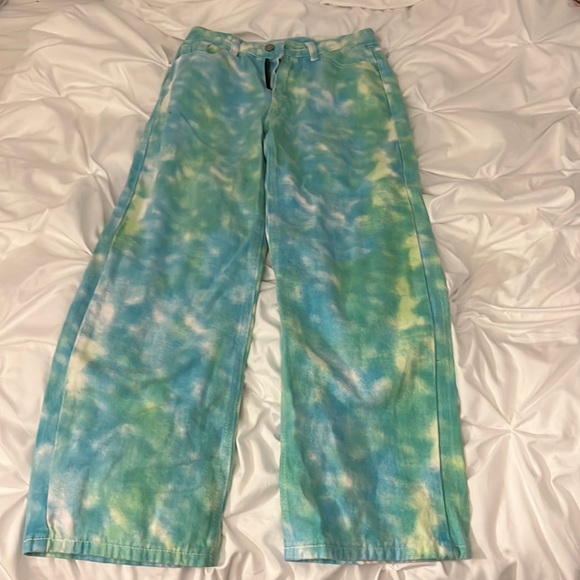 Green straight leg jeans - Picture 1 of 3